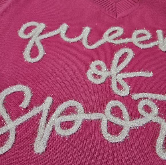 Queen of Sports Feather Sweater Tank, Size Small - Picture 10 of 10